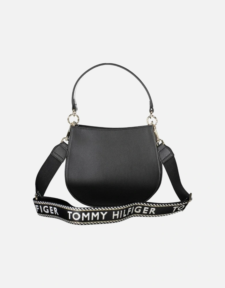 Eco-Friendly Single-Handle Handbag with Adjustable Strap Women - Black