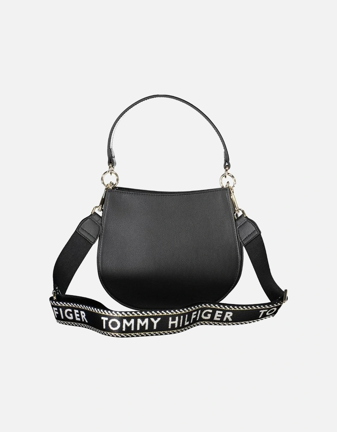 Eco-Friendly Single-Handle Handbag with Adjustable Strap Women - Black