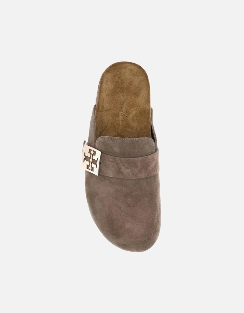 Mellow Suede Mules with Metal Buckle Women - Brown Sandals