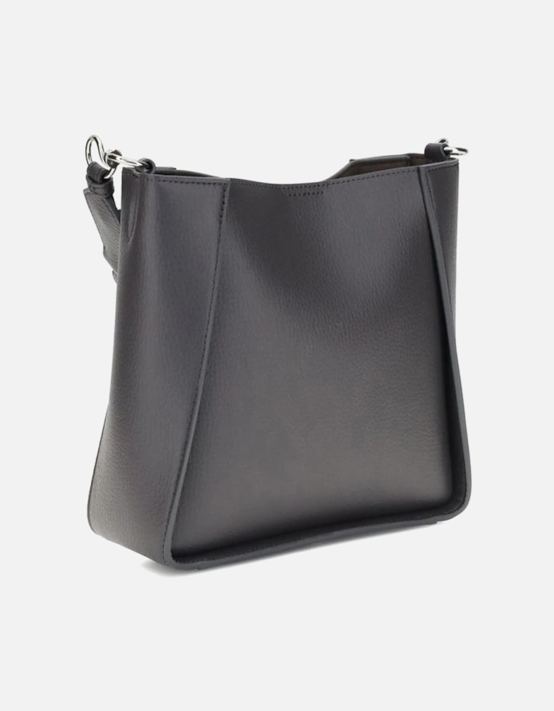Sustainable Shoulder Bag with Recycled Brass Details Women - Gray