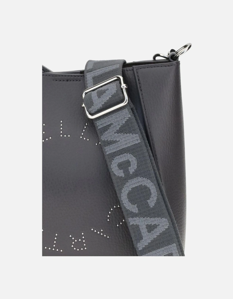 Sustainable Shoulder Bag with Recycled Brass Details Women - Gray