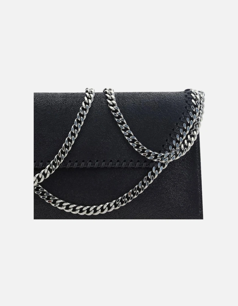 Mini Faux Leather Chain Strap Shoulder Bag Women - Black