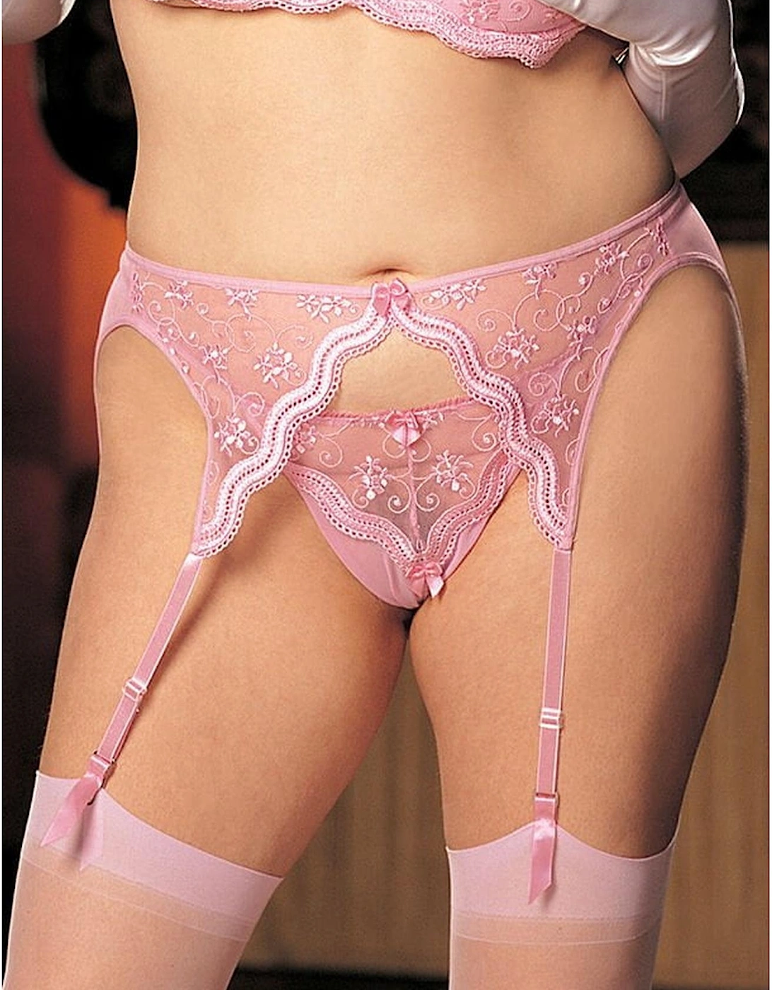 Garter by Women - Pink Suspender Belts, 4 of 3