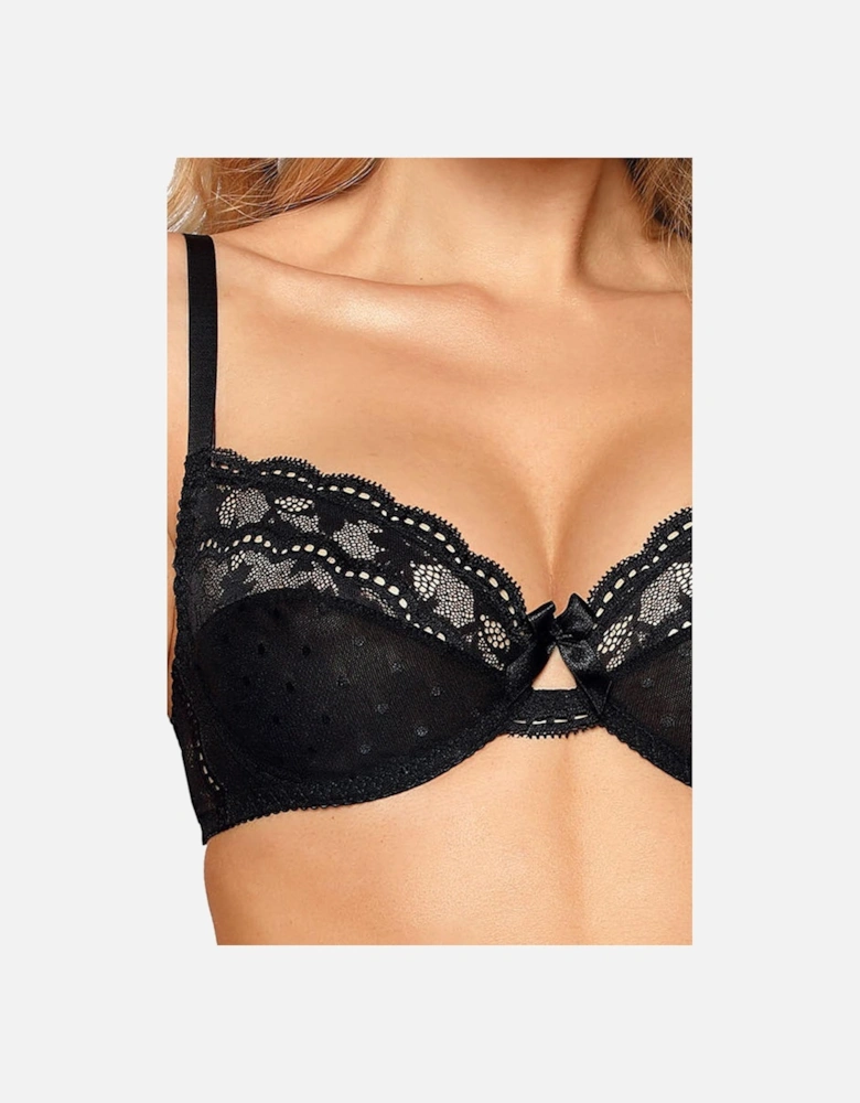 Luxury Bra Underwired Lace by Women - Black