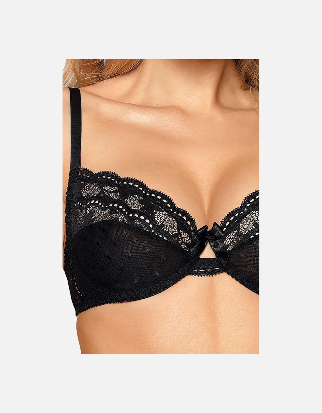 Luxury Bra Underwired Lace by Women - Black