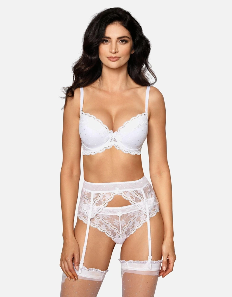 Luxury Bra Underwired Lace by Women - White