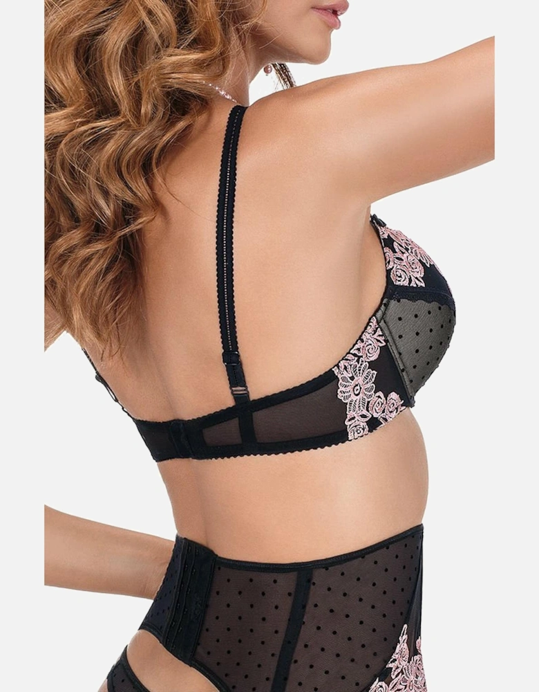 Luxury Bra Push-up Padded by Women - Black-Salmon