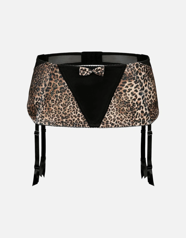 Sheer garter by Women - Black Suspender Belts