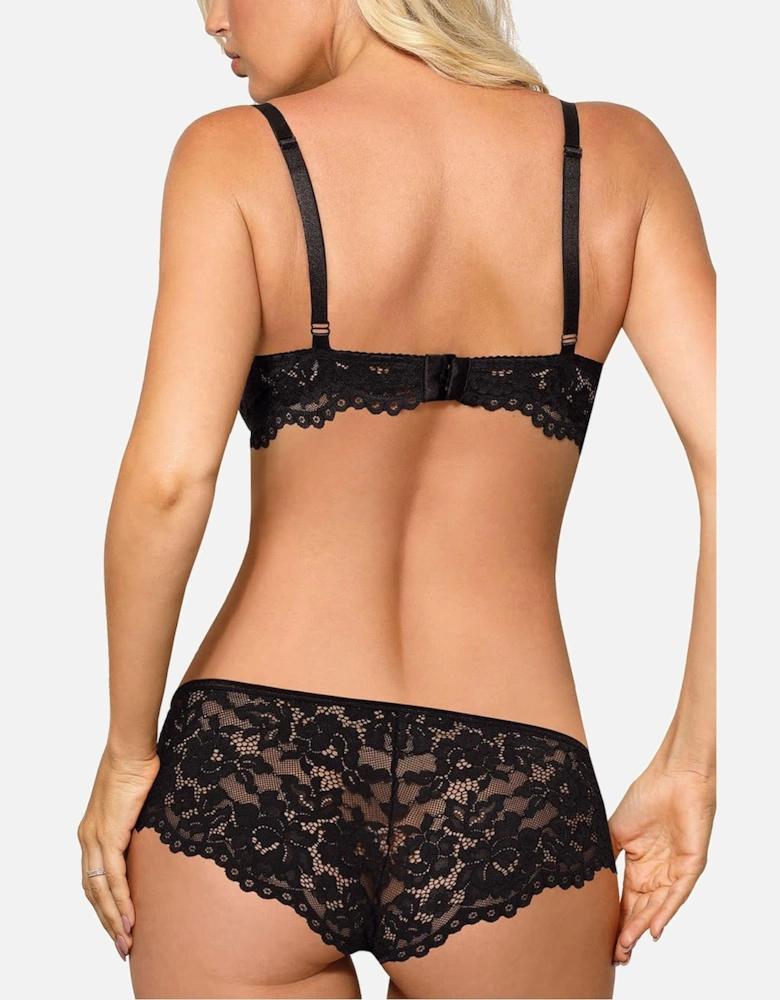 Lingerie Set Lace Satin by Women - Black Lingerie Sets