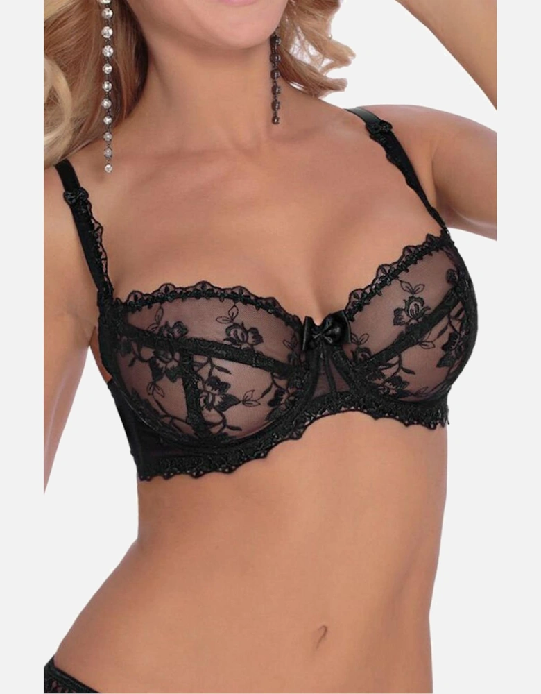 Lingerie Set Push-up Lace by Women - Black Bras