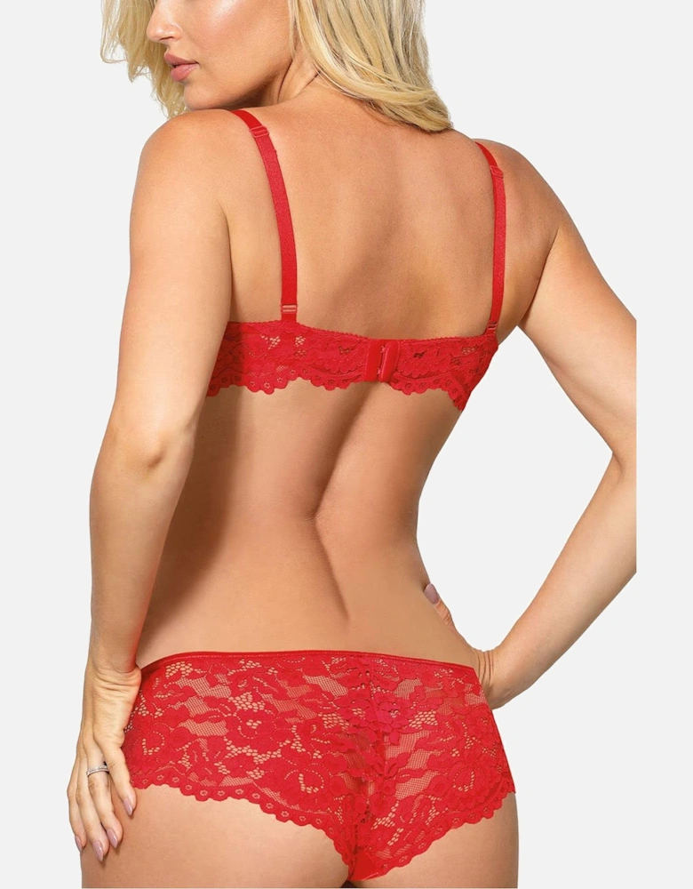 Lingerie Set Lace Satin by Women - Red Lingerie Sets