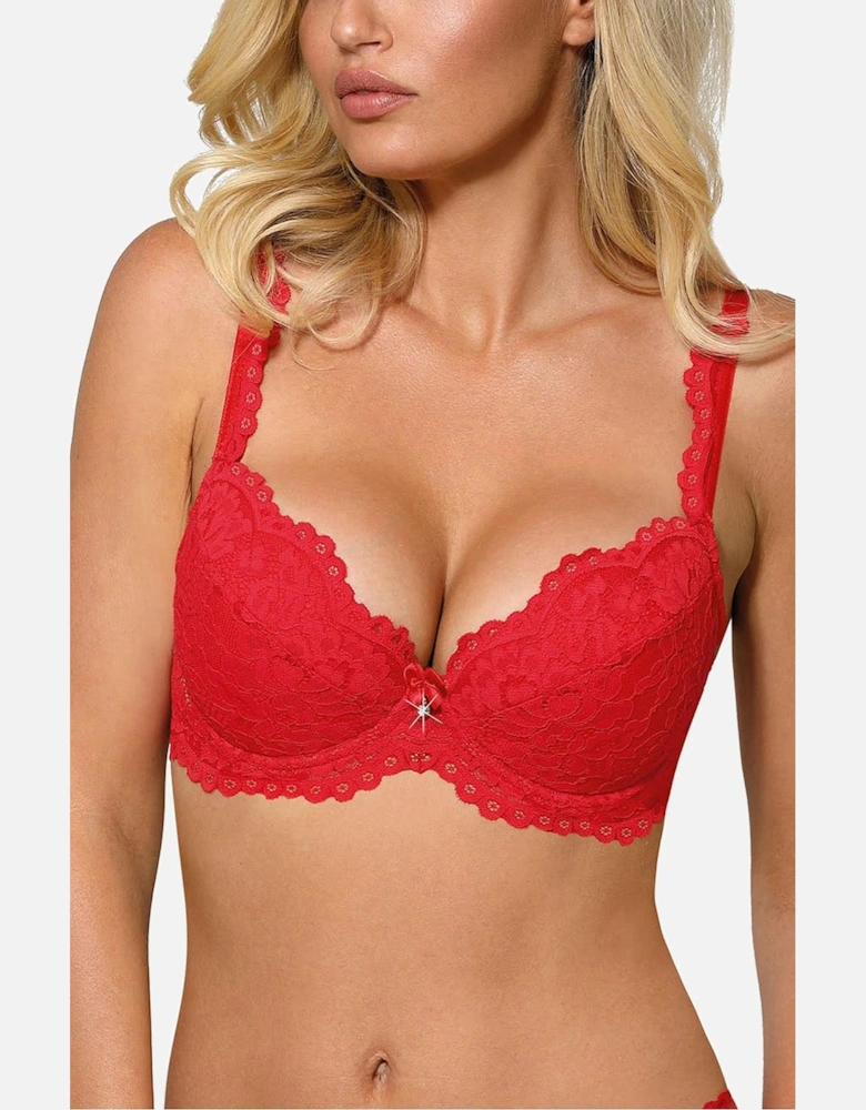 Lingerie Set Lace Satin by Women - Red Lingerie Sets