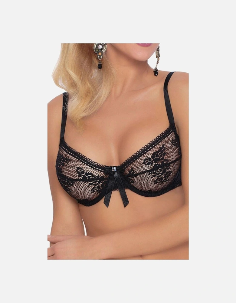 Luxury Bra Satin by Women - Black Lingerie Sets