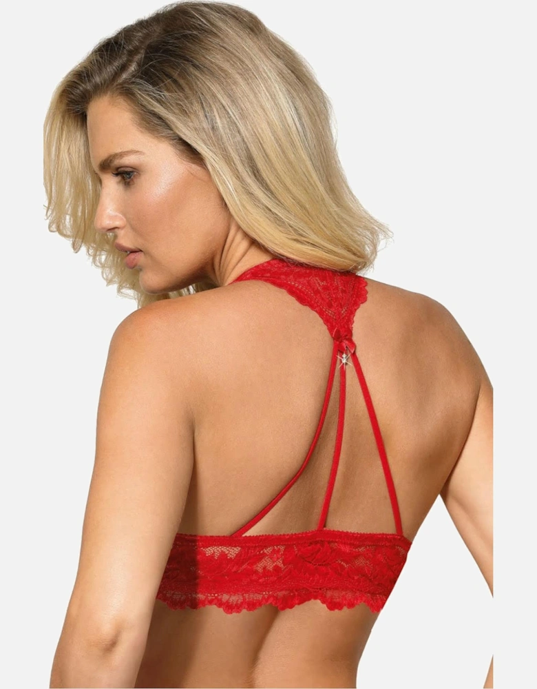 Lingerie Set Plunge Halter by Women - Red Lingerie Sets