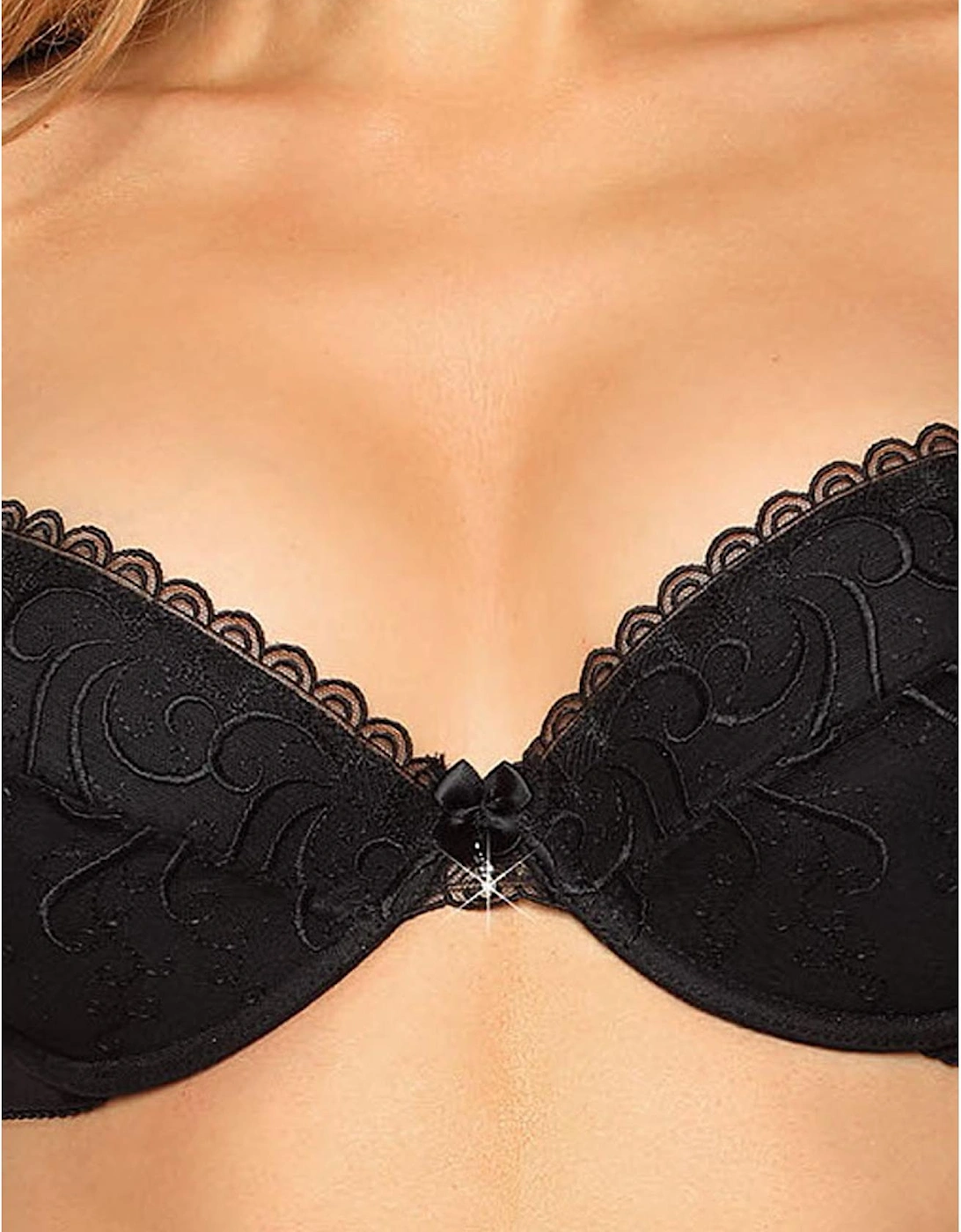 Luxury Bra Underwired Lace by Women - Black