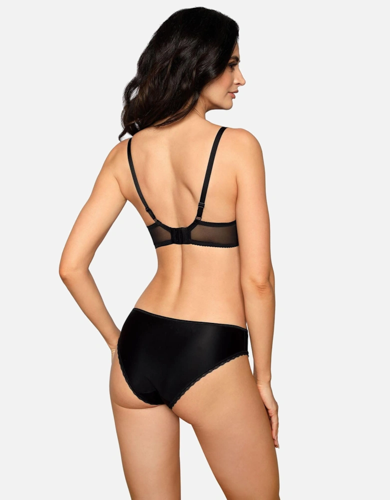 Luxury Bra Underwired Lace by Women - Black