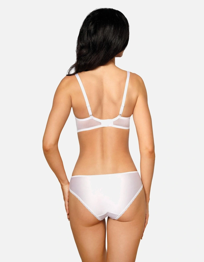 Luxury Bra Underwired Lace by Women - White