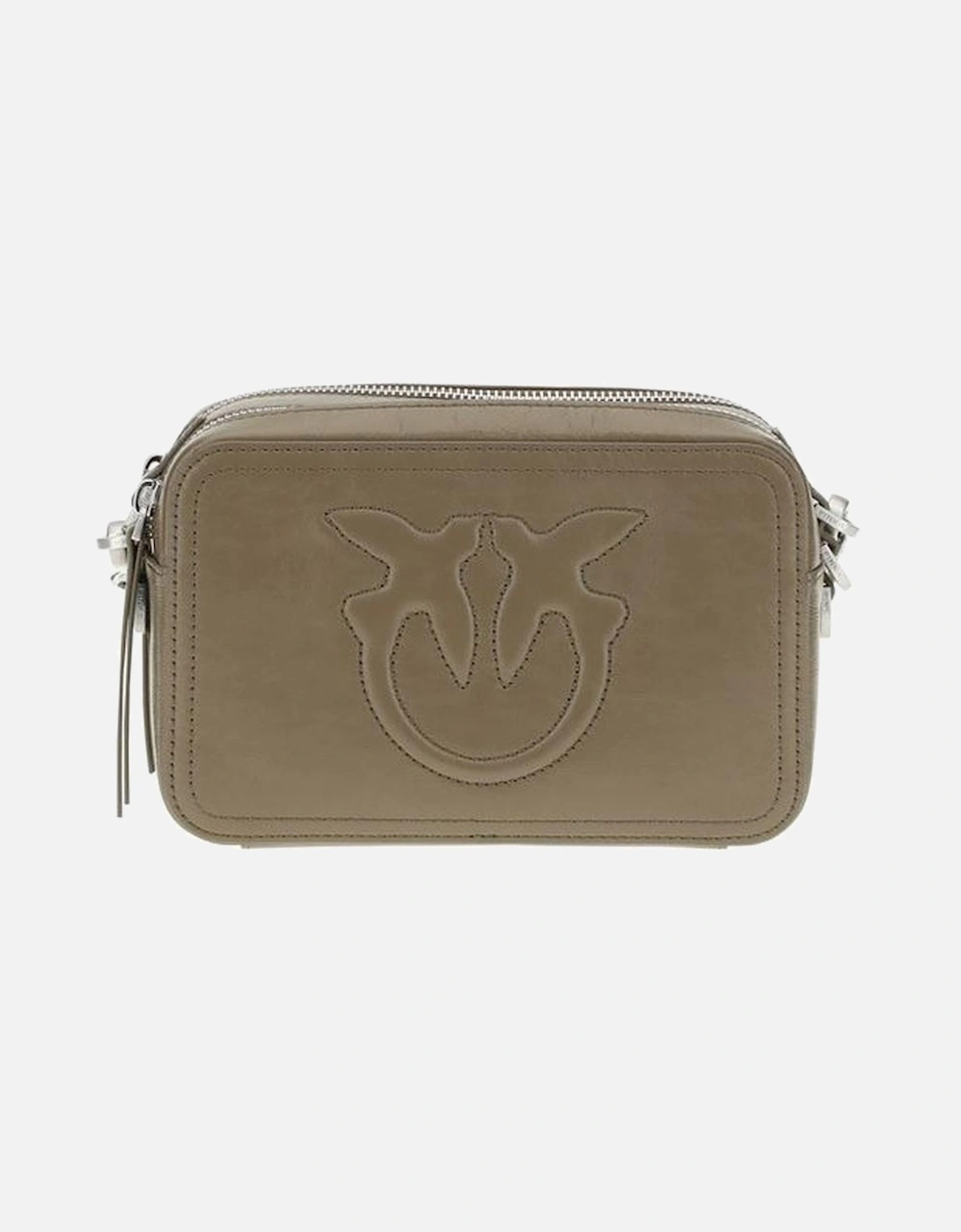 Compact Carrie Shoulder Bag with Embroidered Logo Women - Brown, 5 of 4