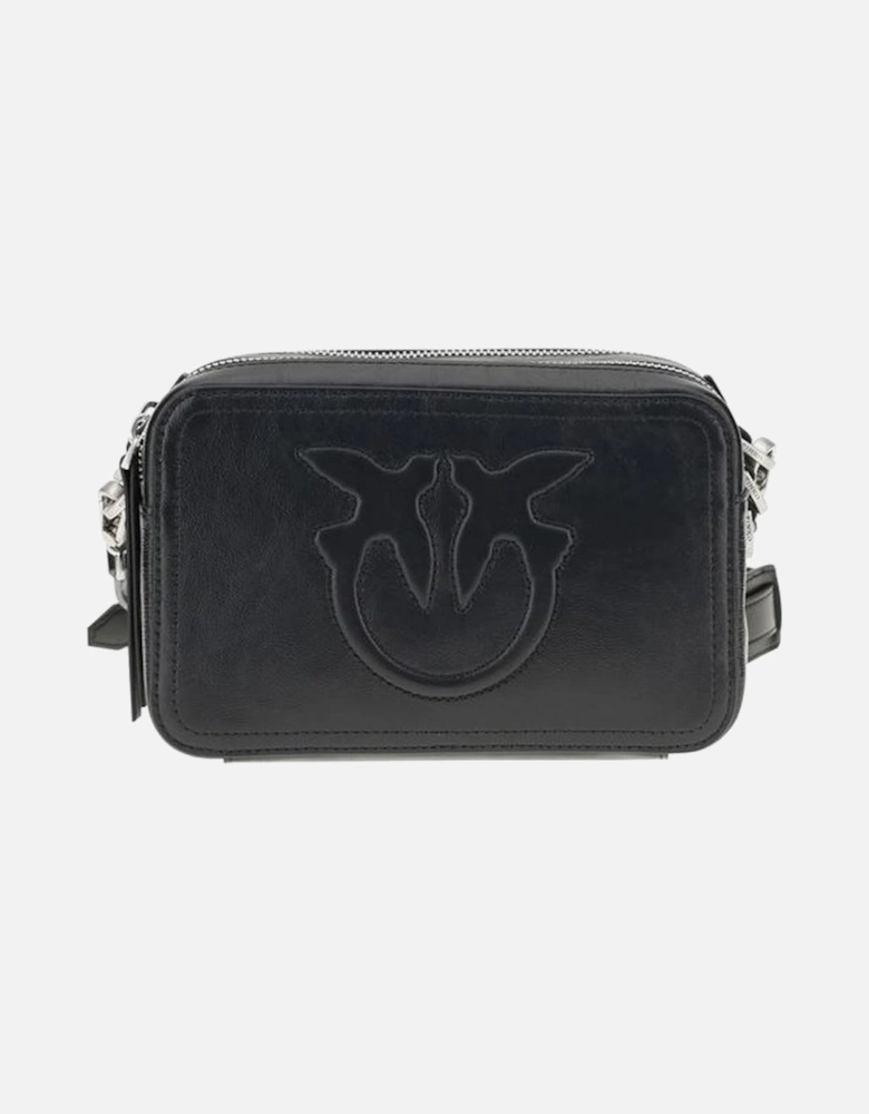 The Carrie Compact Shoulder Bag with Embroidered Logo Women - Black