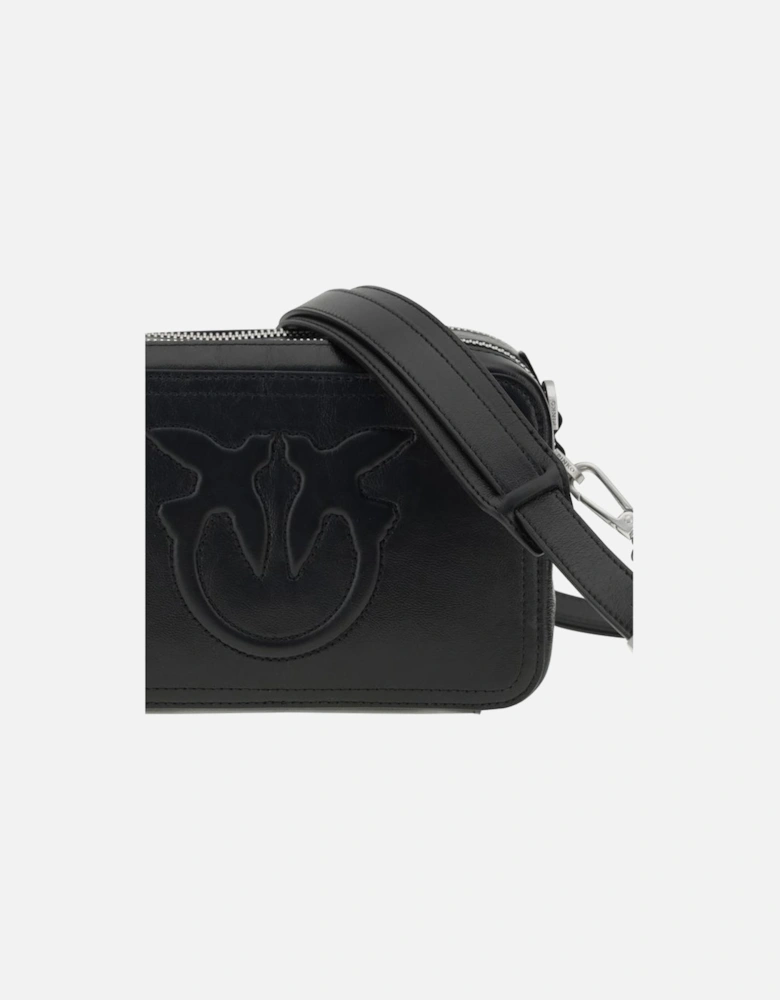The Carrie Compact Shoulder Bag with Embroidered Logo Women - Black