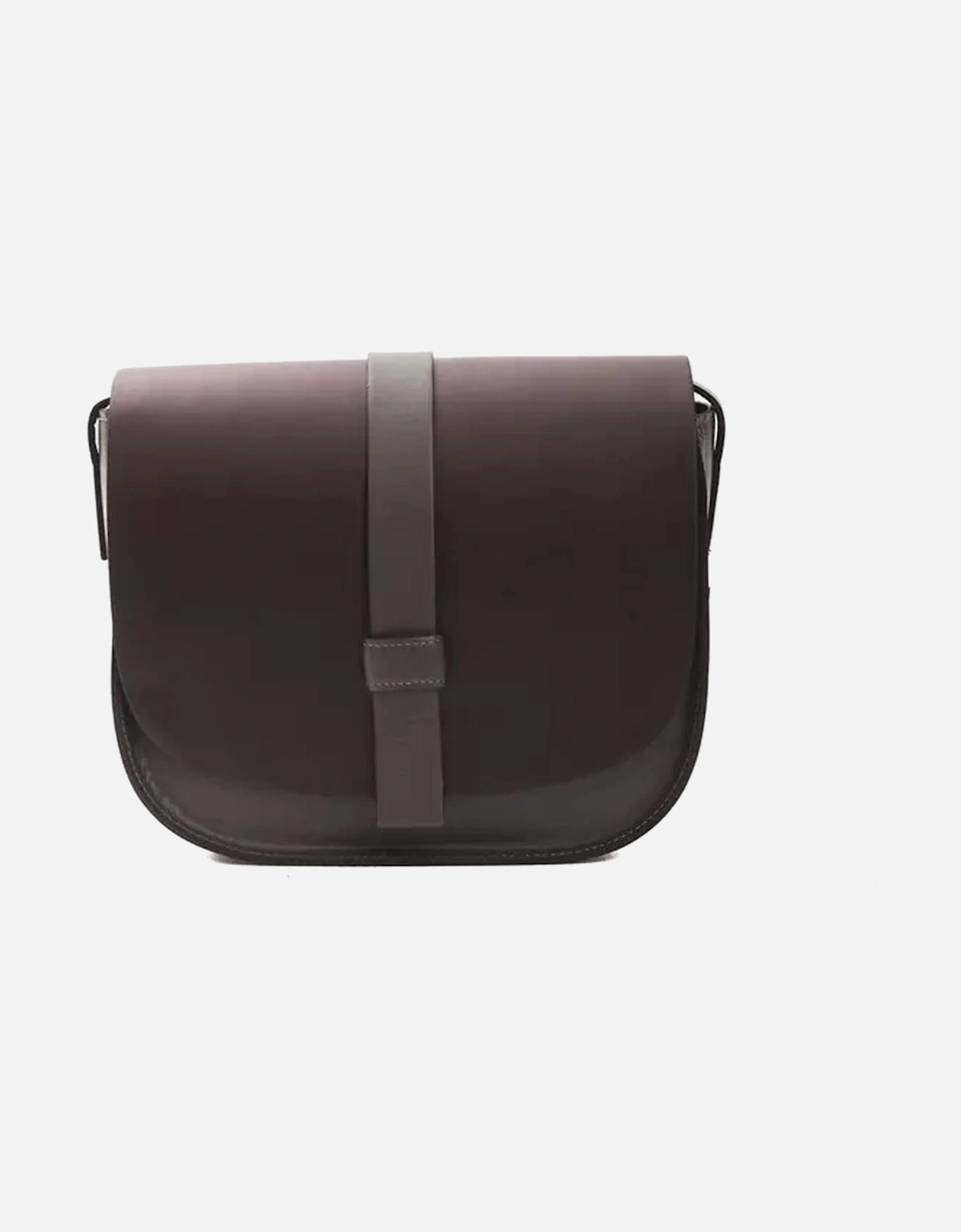 Leather Crossbody Bag with Signature Logo Lining Women - Burgundy, 6 of 5