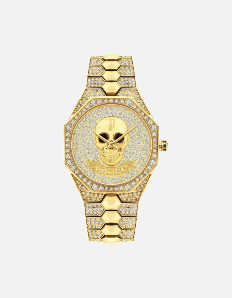 Stainless Steel Quartz Analog Watch Women - Gold Watches