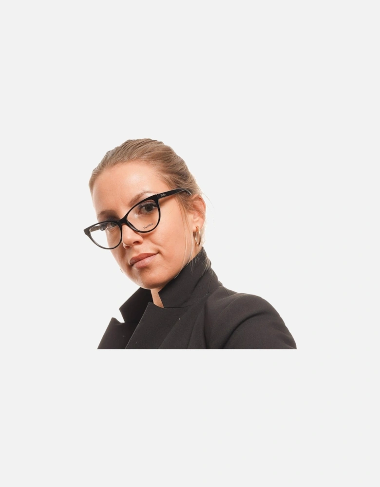 Black Cat Eye Glasses with Demo Lenses Women Frames