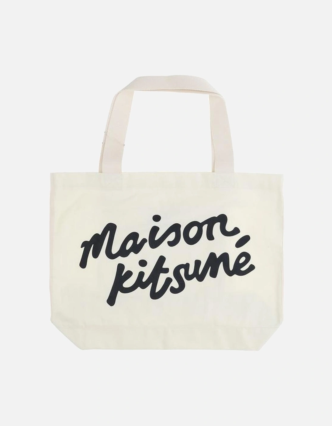 Handwriting Print Cotton Tote Bag Women - White Shoulder Bags, 4 of 3