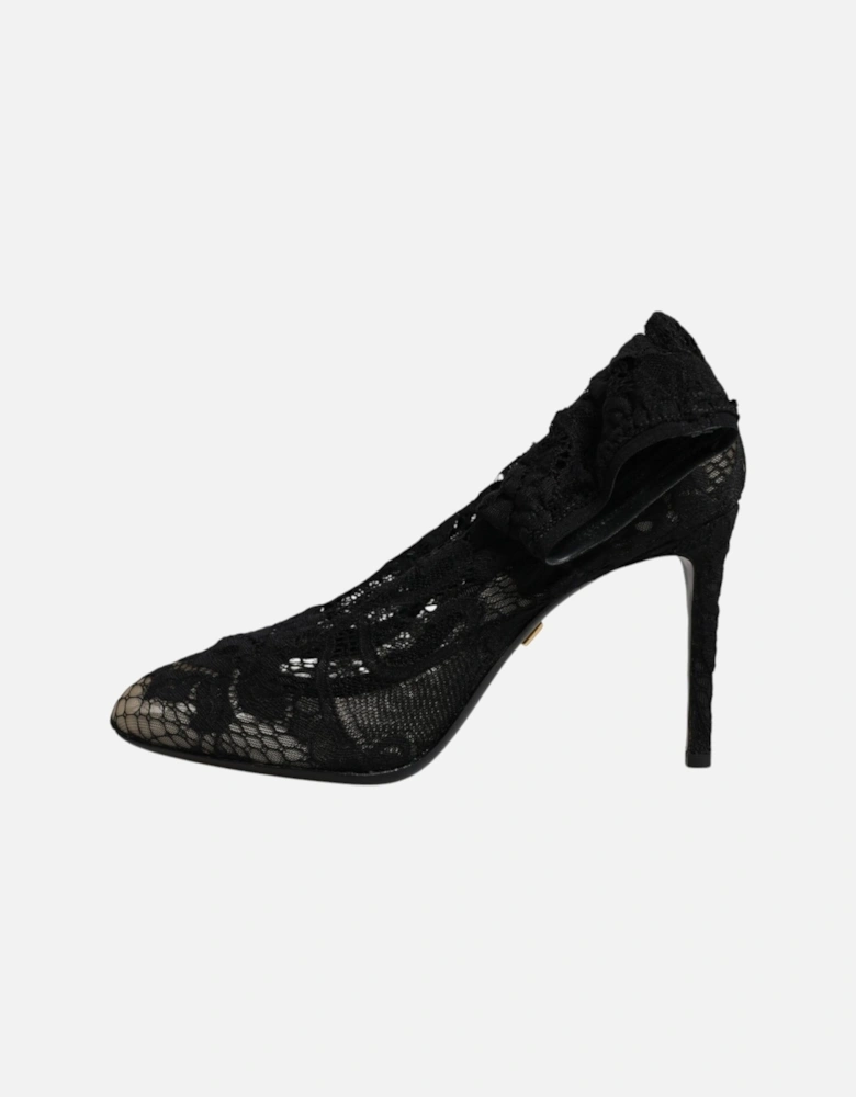 Stretch Sock Boots with Leather Sole Women - Black