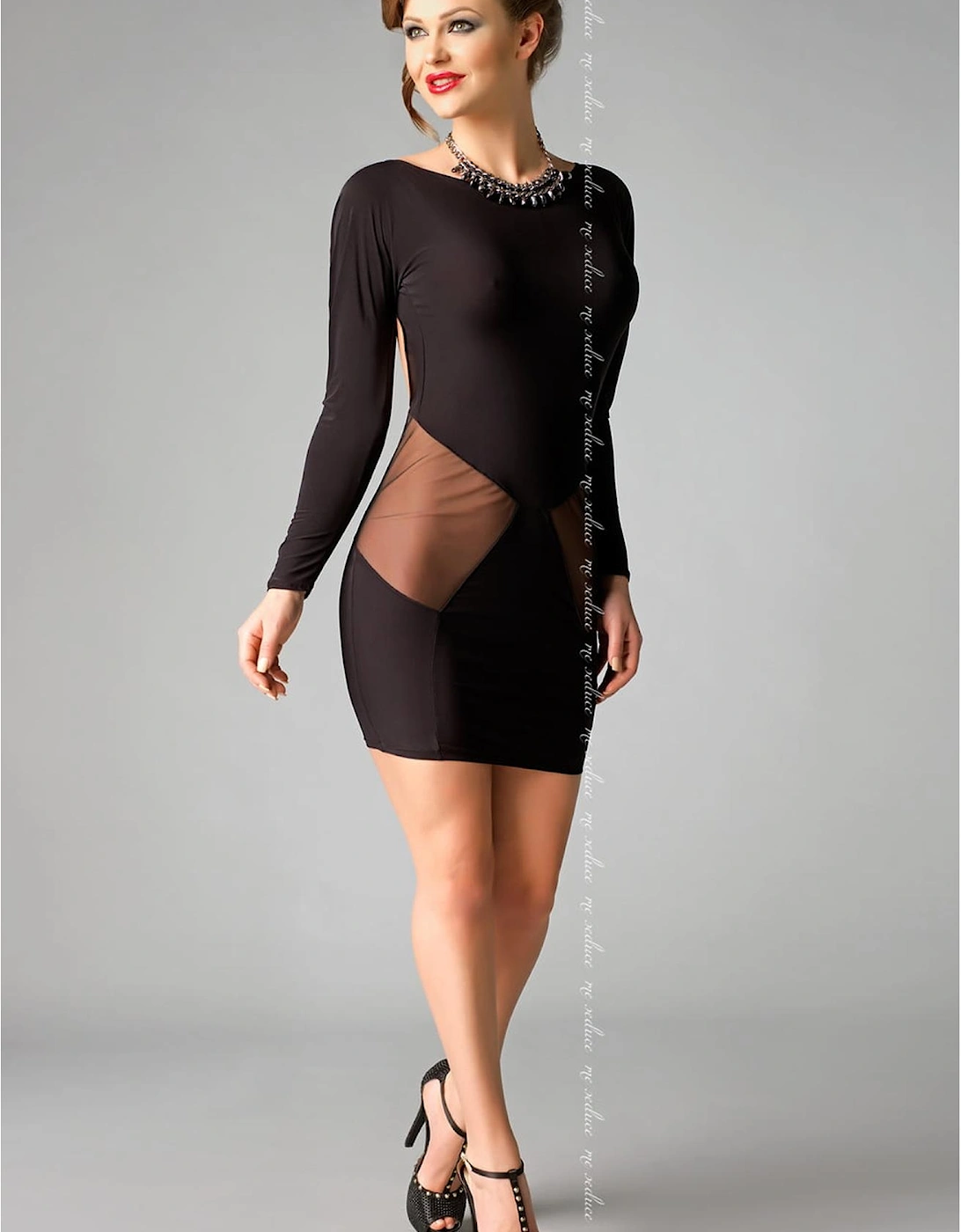 Satin dress by Women - Black Dresses, 3 of 2