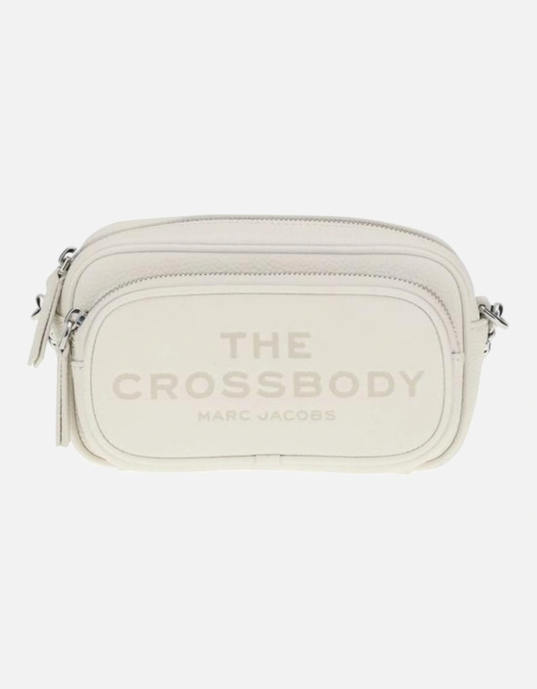Leather Shoulder Bag with Adjustable Strap Women - White