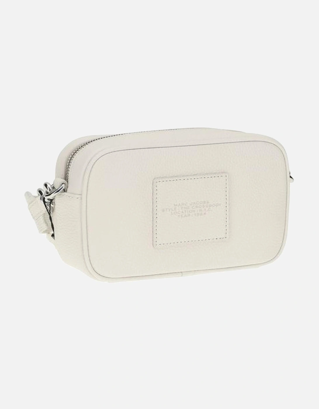 Leather Shoulder Bag with Adjustable Strap Women - White