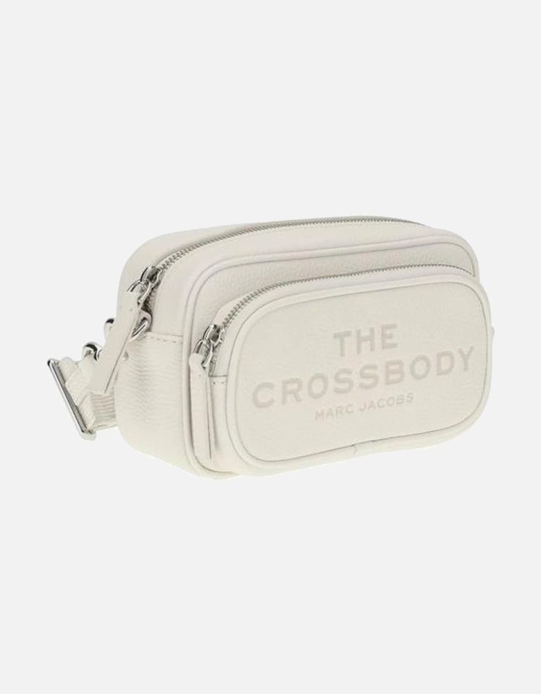Leather Shoulder Bag with Adjustable Strap Women - White