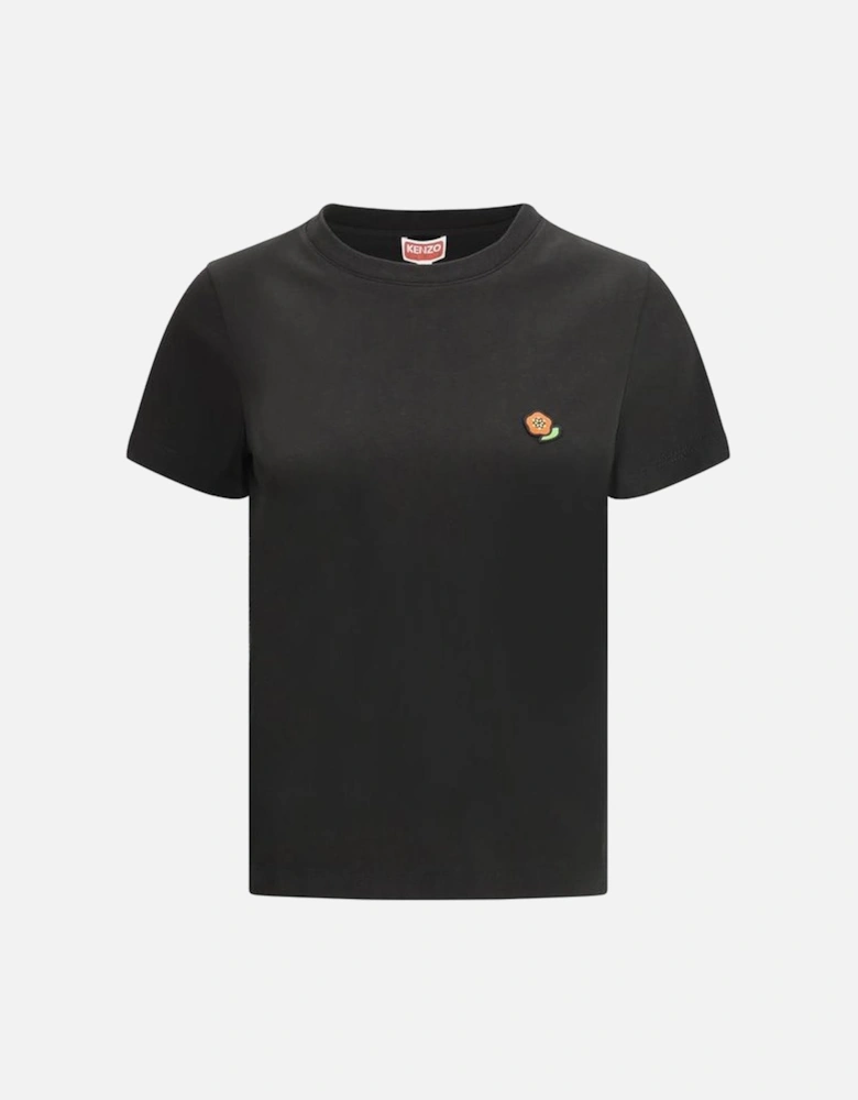 Cotton T-Shirt with Iconic Logo Patch Women - White