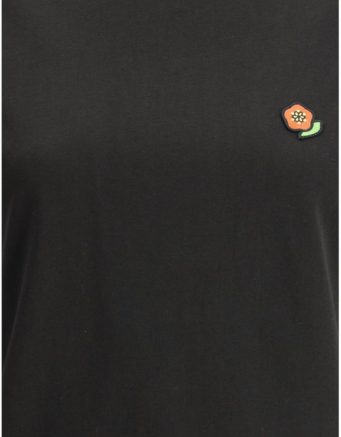 Cotton T-Shirt with Iconic Logo Patch Women - White