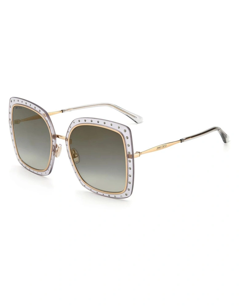 Light & Crystal Metal Sunglasses Women - Gold