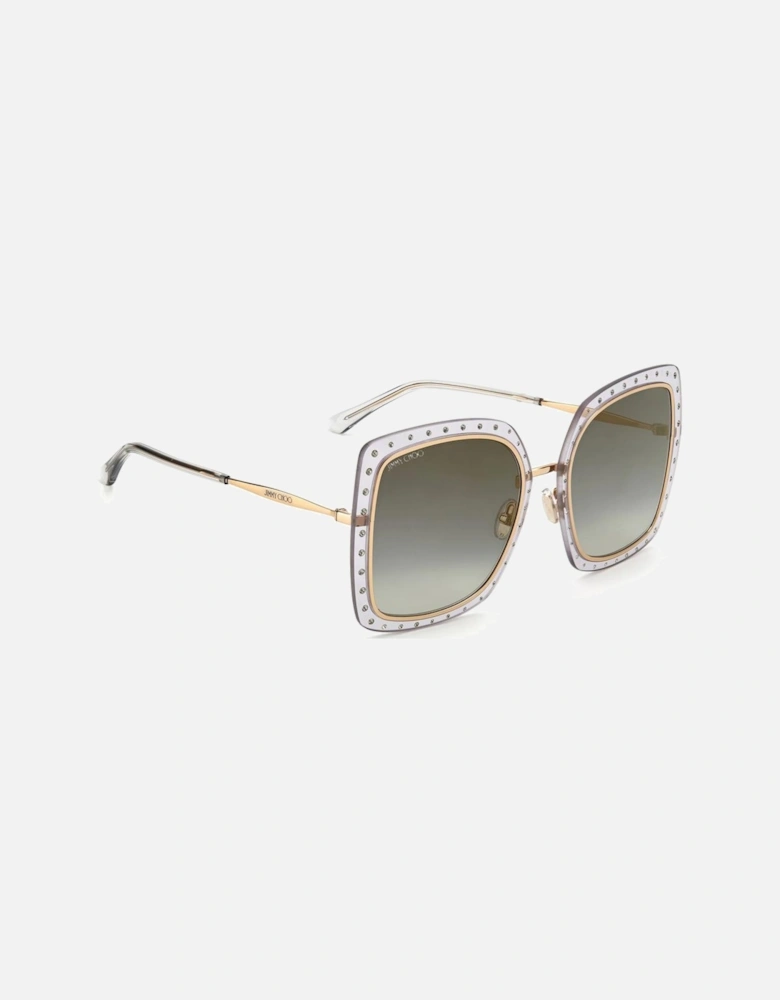 Light & Crystal Metal Sunglasses Women - Gold