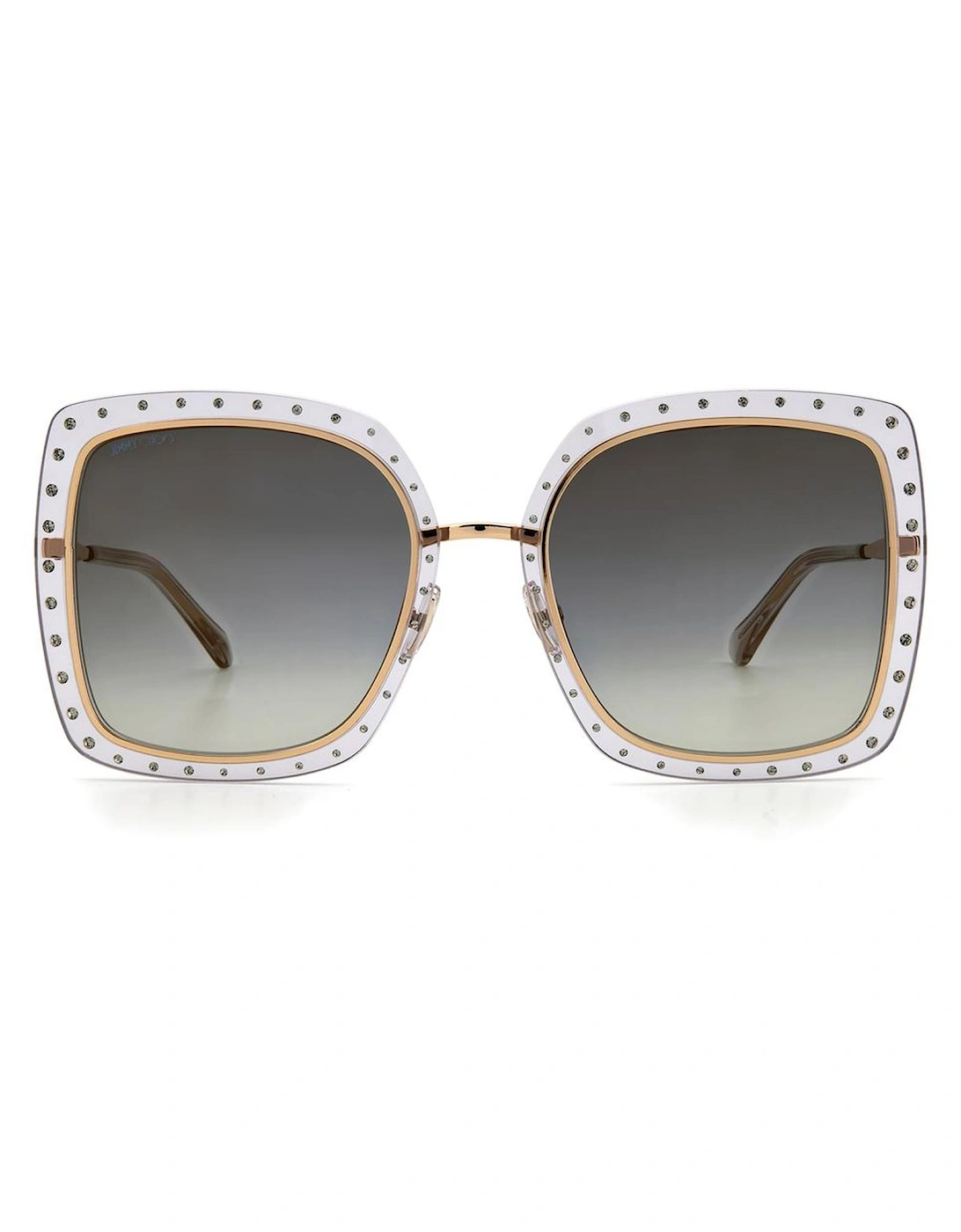 Light & Crystal Metal Sunglasses Women - Gold