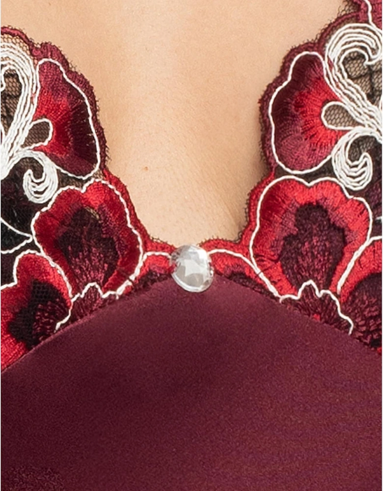 Satin dress Lace by Women - Plum Nightdresses