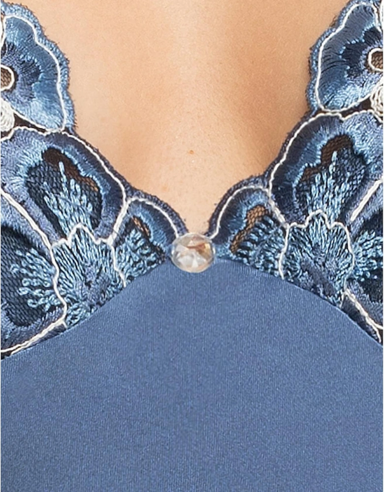 Satin dress Lace by Women - Azure Nightdresses