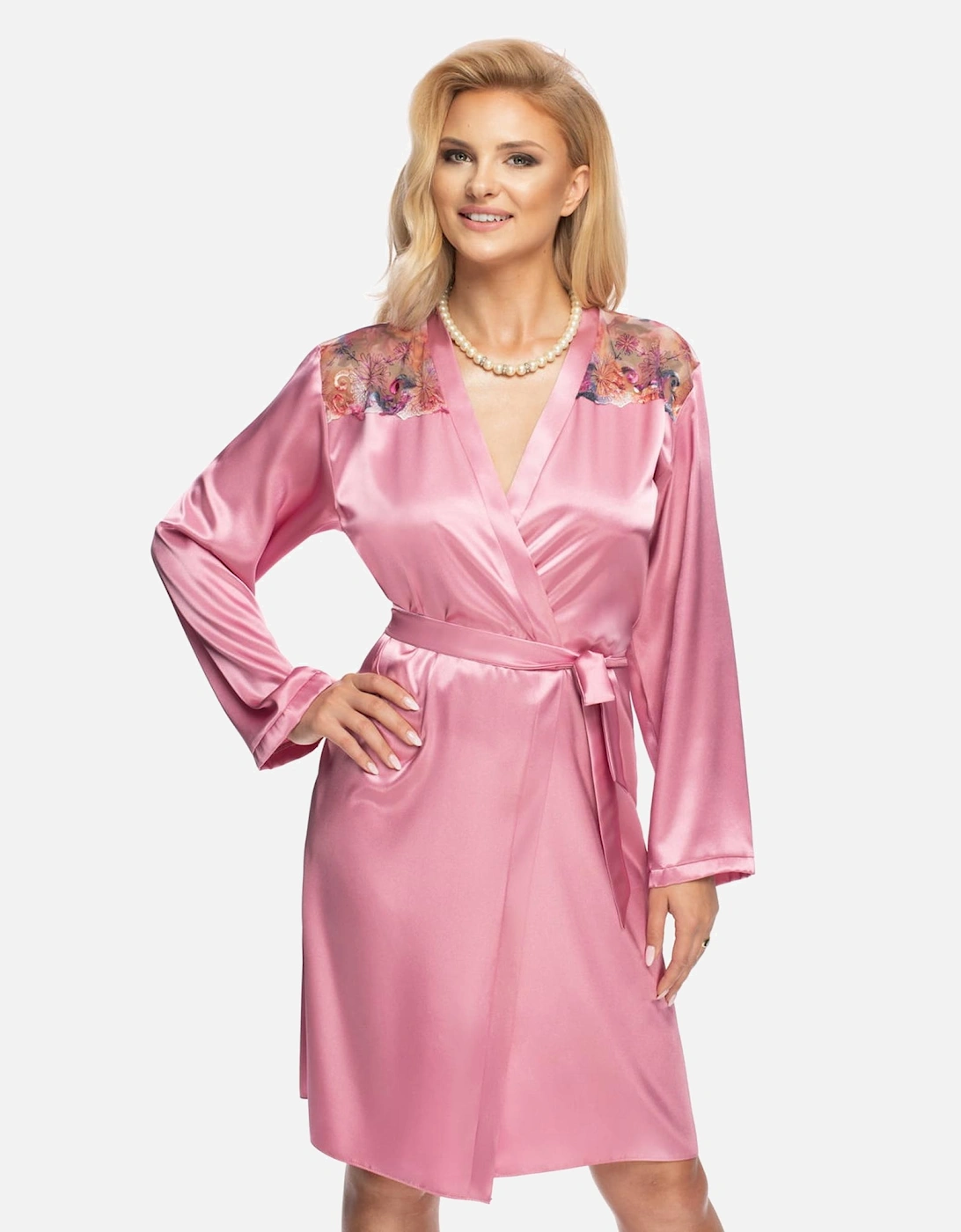 Luxury Robe Satin by Women - Dusty Rose, 3 of 2
