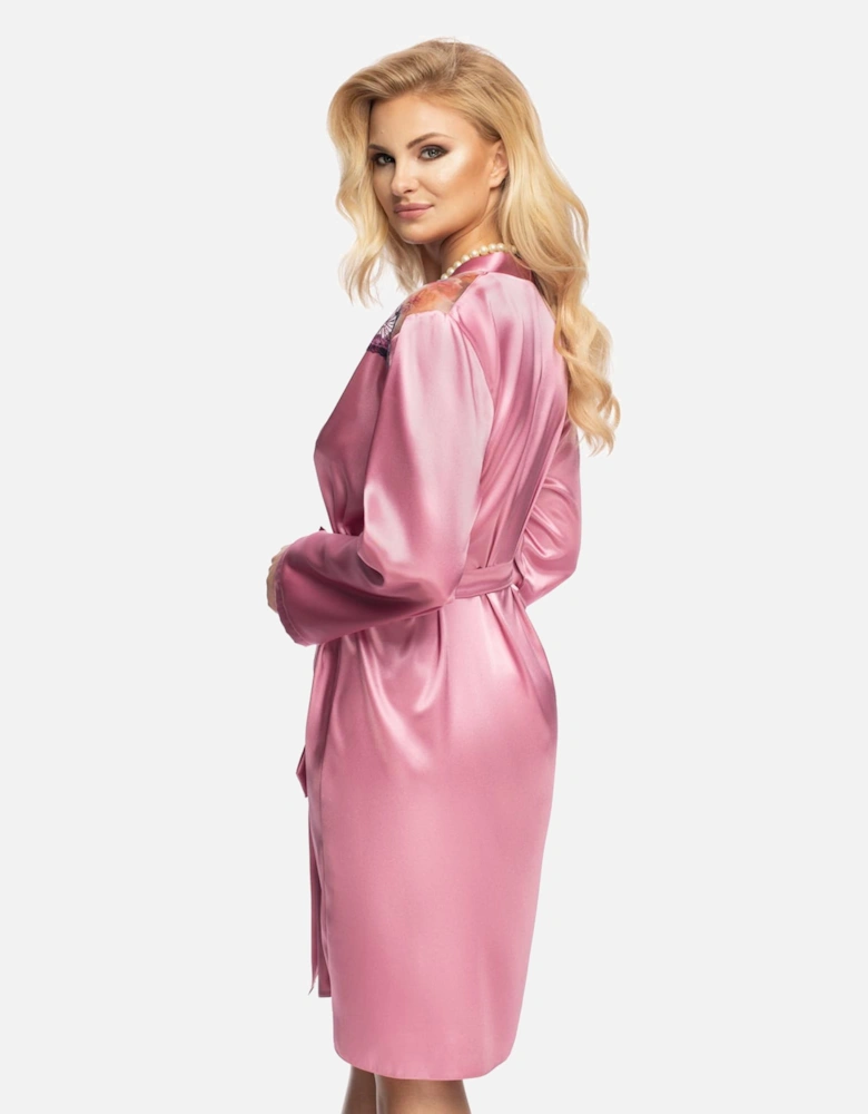 Luxury Robe Satin by Women - Dusty Rose