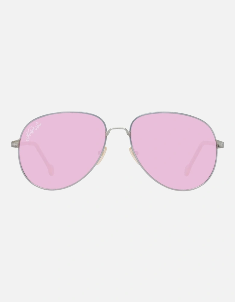 Metal Sunglasses with Mirror Lenses Unisex - Gold