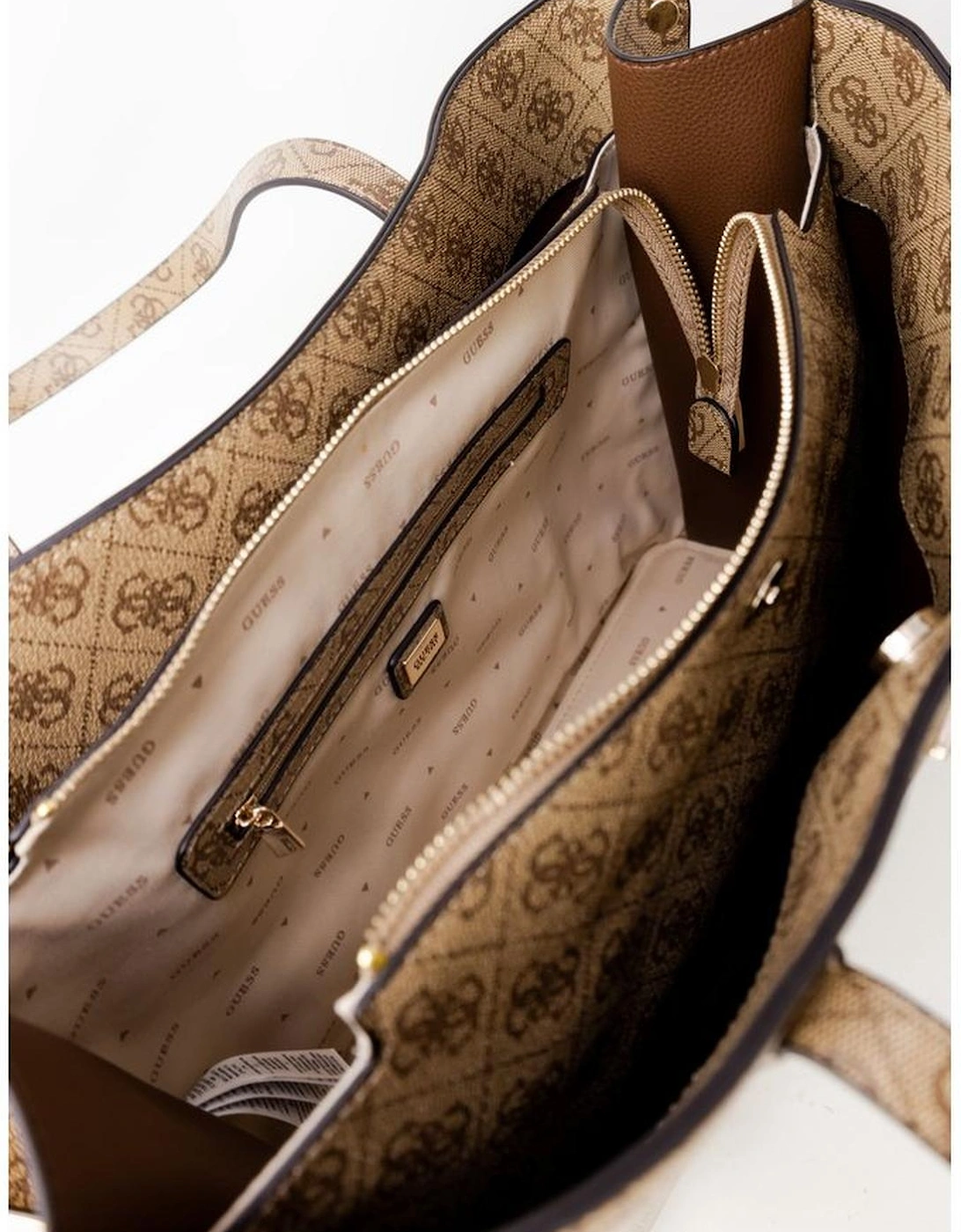 Womens PU Handbag - Beige