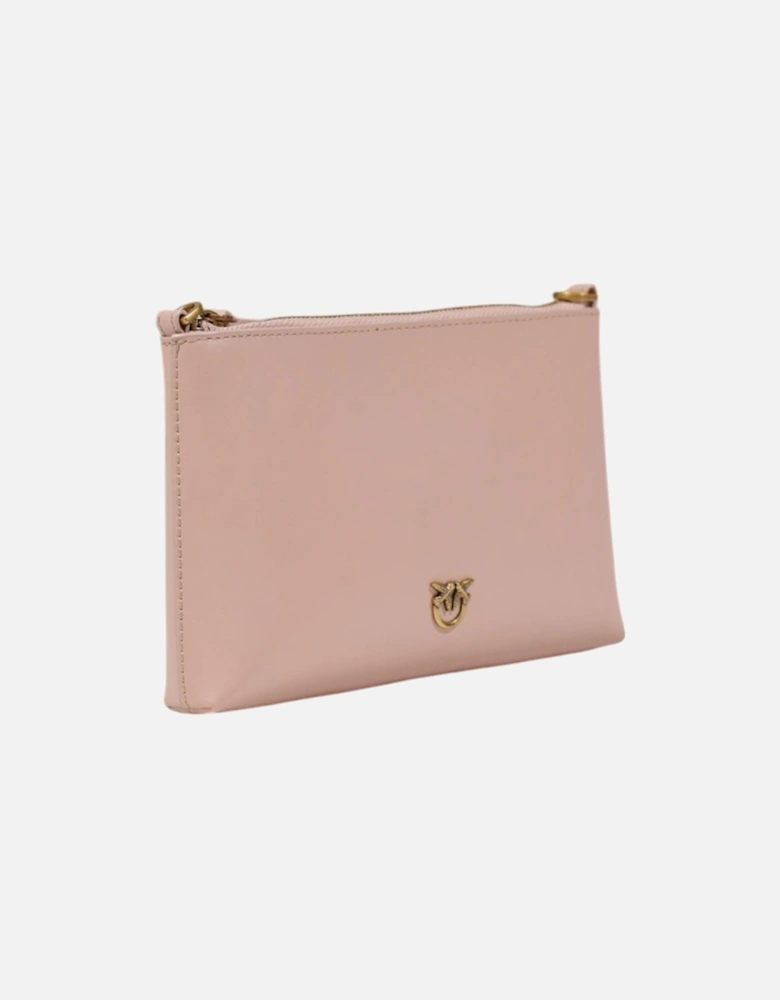 Leather Zip Fastening Bag Women - Pink