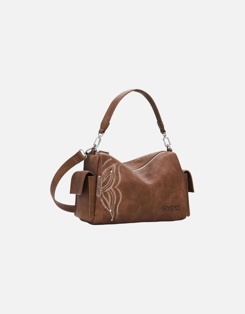 Zip Fastening Polyester Bag Women - Brown