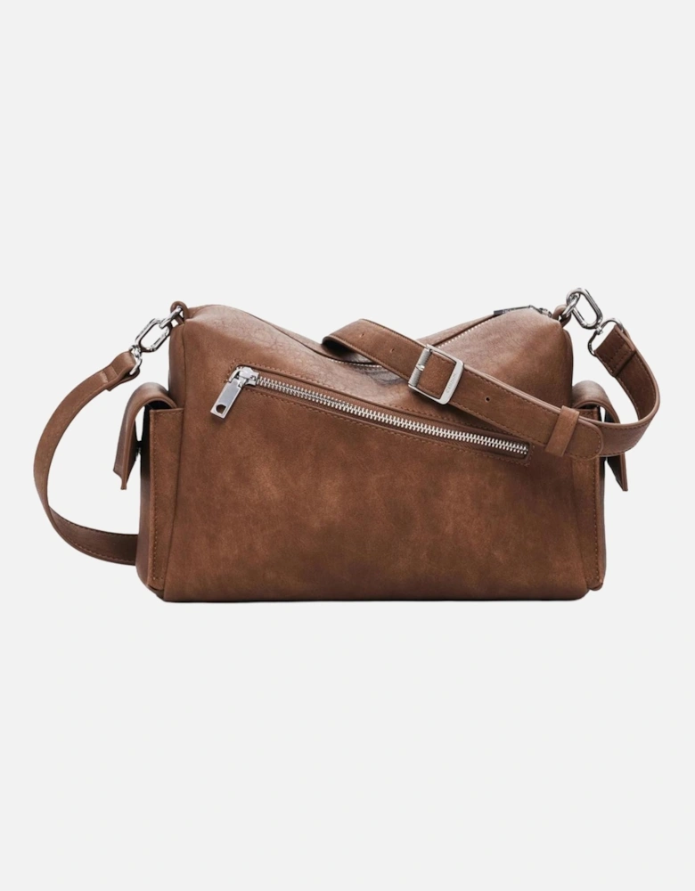 Zip Fastening Polyester Bag Women - Brown