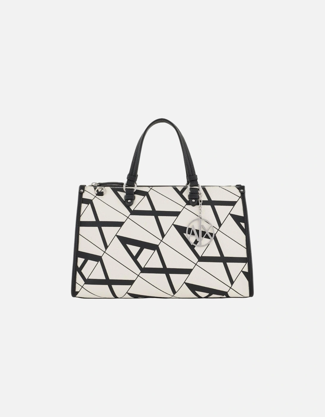 Print Handbag with Shoulder Strap Women - White Bags, 4 of 3