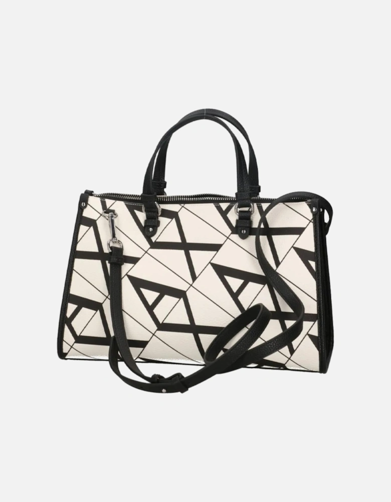 Print Handbag with Shoulder Strap Women - White Bags