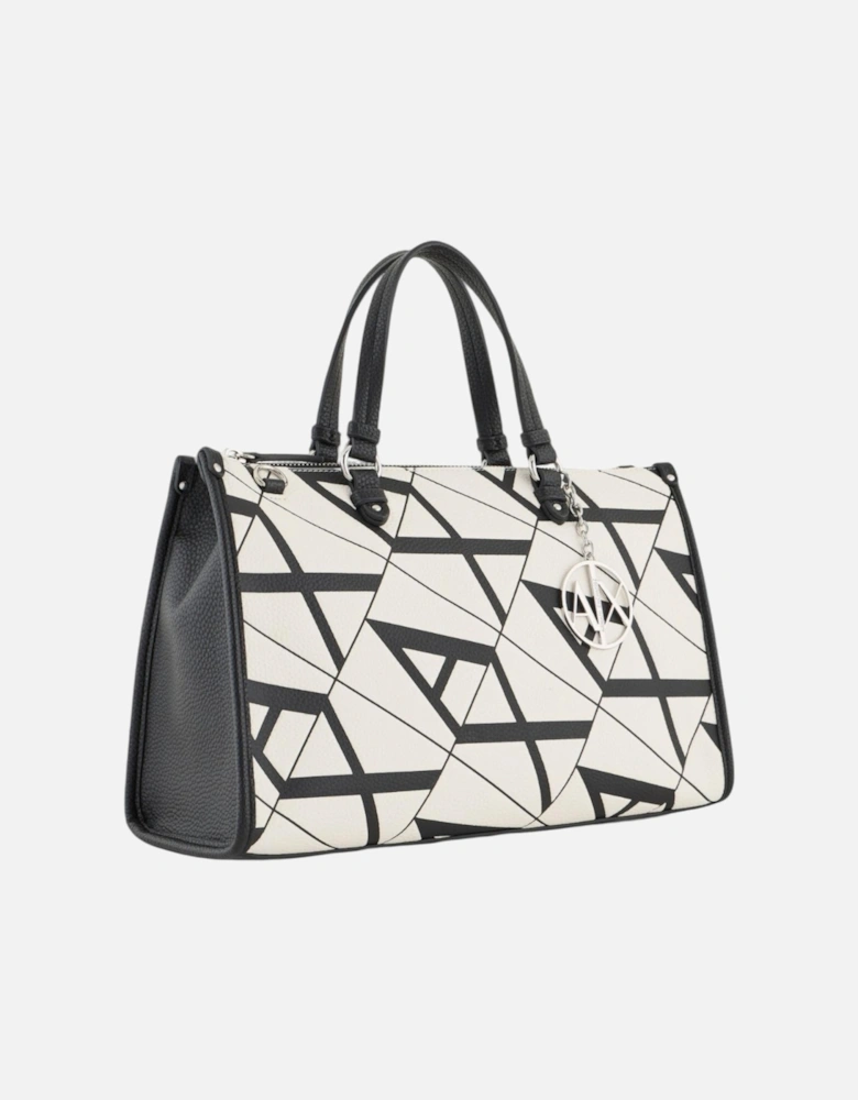 Print Handbag with Shoulder Strap Women - White Bags